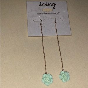 Icing Rose Dangle Earrings